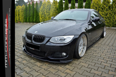 CUP Spoilerlippe SCHWARZ 3ER BMW E92 M3 M Paket Front Schwert Ansatz Version 2