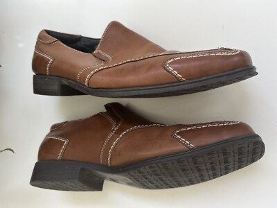DONALD J PLINER Tan Brown Leather Loafers Slip-On Shoes 8.5  display picture 1