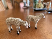 2 stare figurki żłobków Rudawy 2 owce z drewnianymi nogami