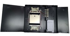 12 Fiber Wall Mount w LC/OM1 Adapters, 62.5/125 Multimode Pigtails  Splice Tray