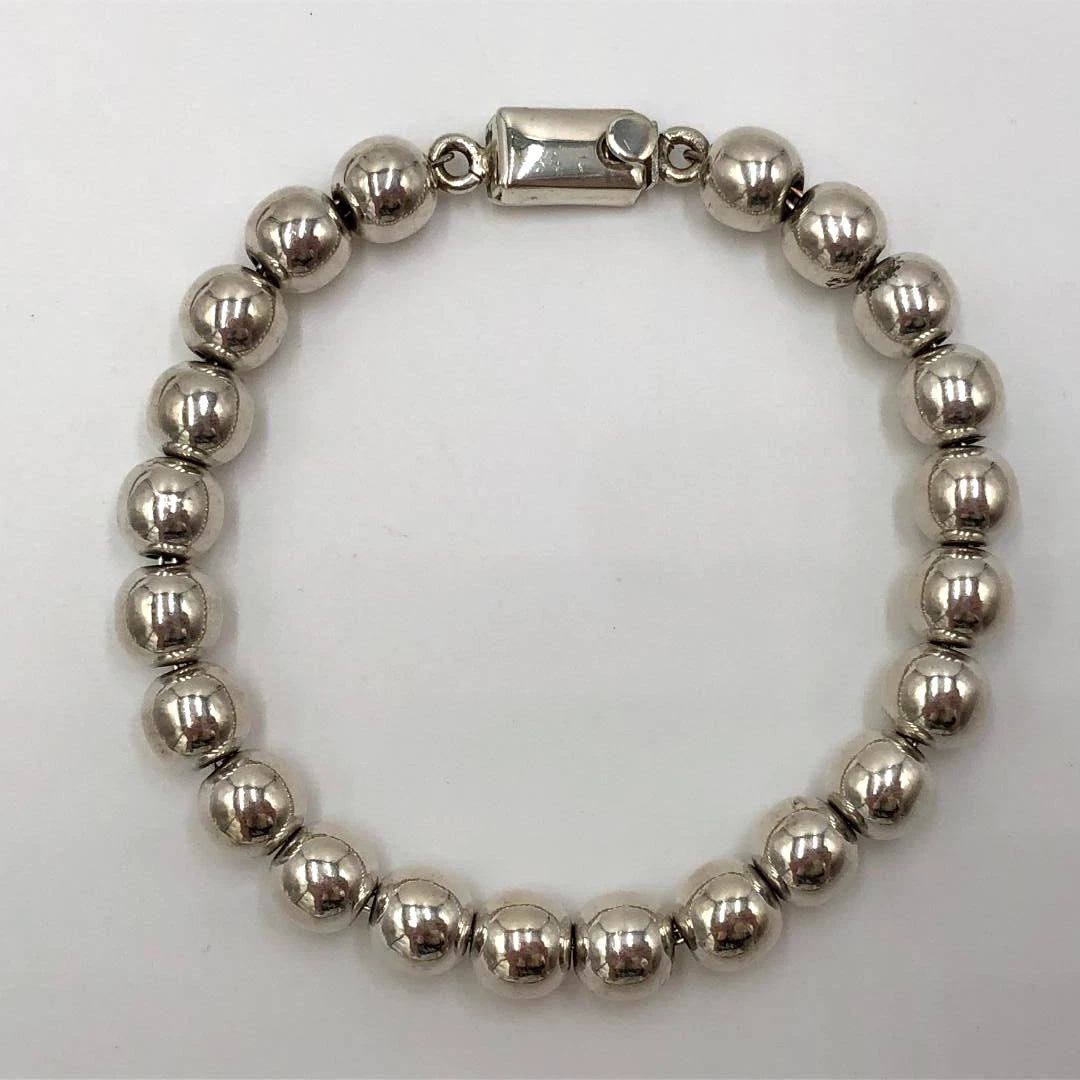 6mm Sterling Silver Bead Bracelet | AnnabellesCollection