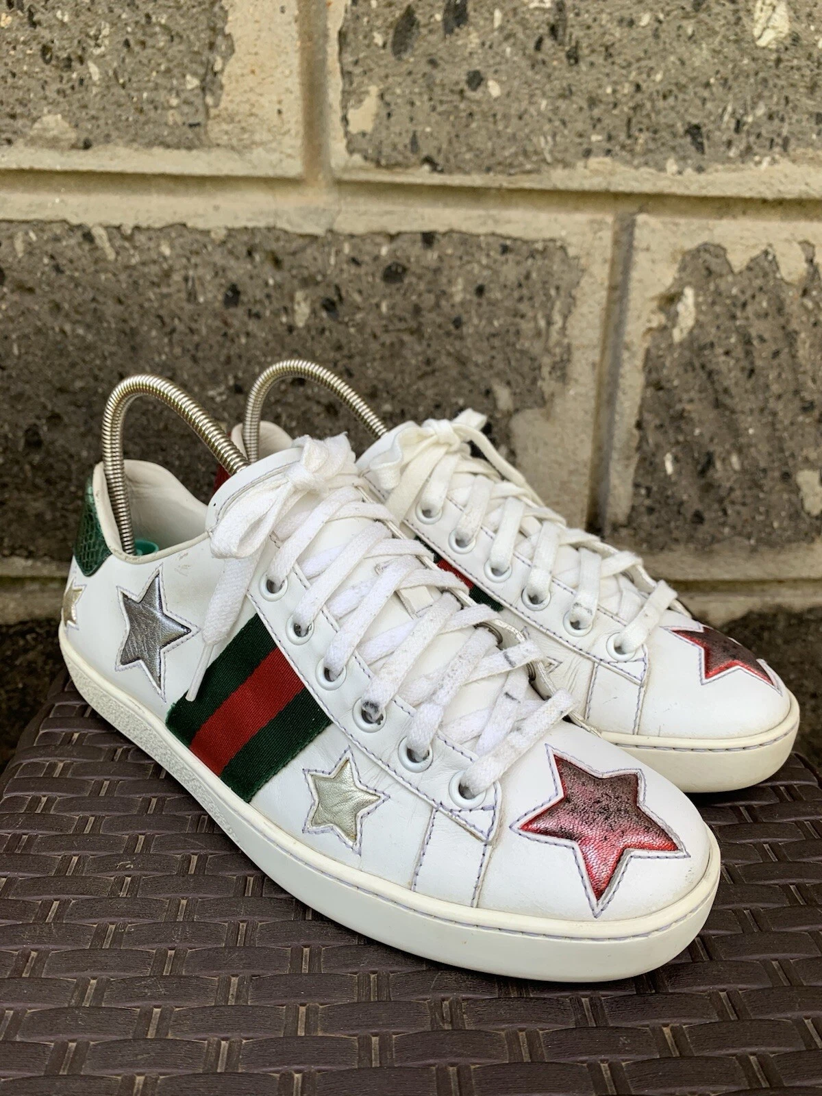 Baskets Gucci en veau Ayers Web Star brodées Ace EU 35,5    US 5