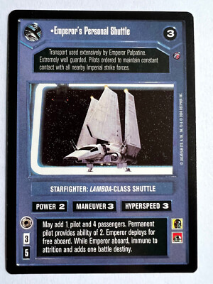 Star Wars CCG Death Star II Emperor's Personal Shuttle Rare BB