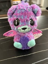 Hatchimals Peacock Cat Plush 6" Surprise Peacat Blue Purple Interactive