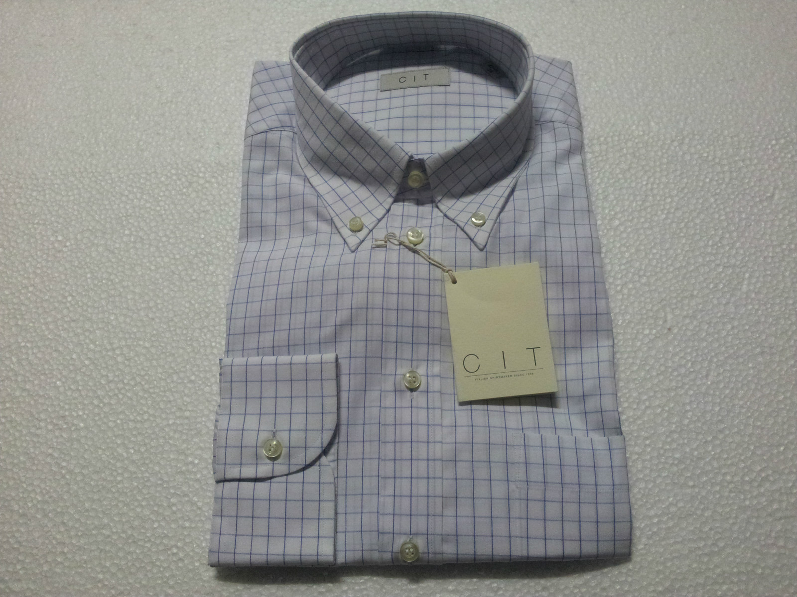 CIT Herrenhemd mit Tasche 100% Baumwolle Сделано В Италии Шланг обычной посадки