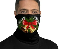 Merry Christmas Neck Gaiter Jingle Bells Bandana Cristmas Gift Ideas Santa Claus