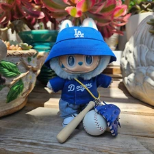 Labubu Baseball #17 Sport Clothes Shirt Hat (Doll Not Included