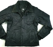 HOT TNF Women THE NORTH FACE  HYVENT PARKA WATERPROOF STRIPE GRAY COAT Jacket M