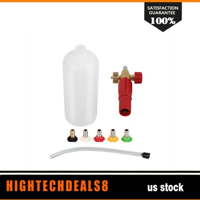 #ad Heavy Duty Foam Cannon Professional Car Wash Pressure Washer 1 4quot; 5 Nozzle Tips $19.89