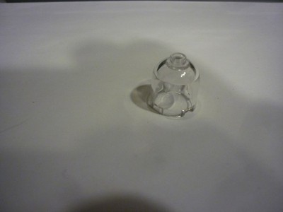 LEGO 5648 TRANS CLEAR Minifigur, Kopfbedeckung Helm Kuppel, glatt mit Loch