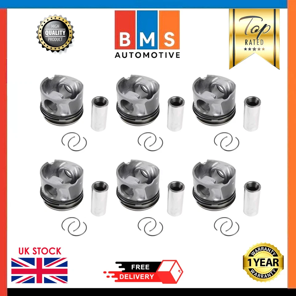 LAND ROVER 3.0 TDV6 306DT PISTONS SET 6X 0.50 DISCOVERY VELAR SPORT 9X2Q6K108CB - Image 2 of 4