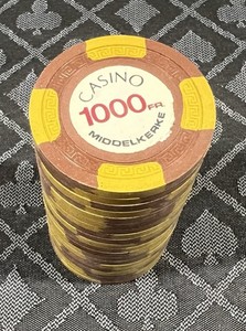 Middelkerke Casino 1000 Small Greek Key Poker- Qty 20