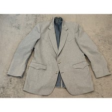 Mens Western Blazer Sport Coat Two Button Pointed Flap Pocket Lined Circle S