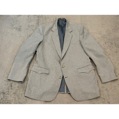 Mens Western Blazer Sport Coat Two Button Pointed Flap Pocket Lined Circle S