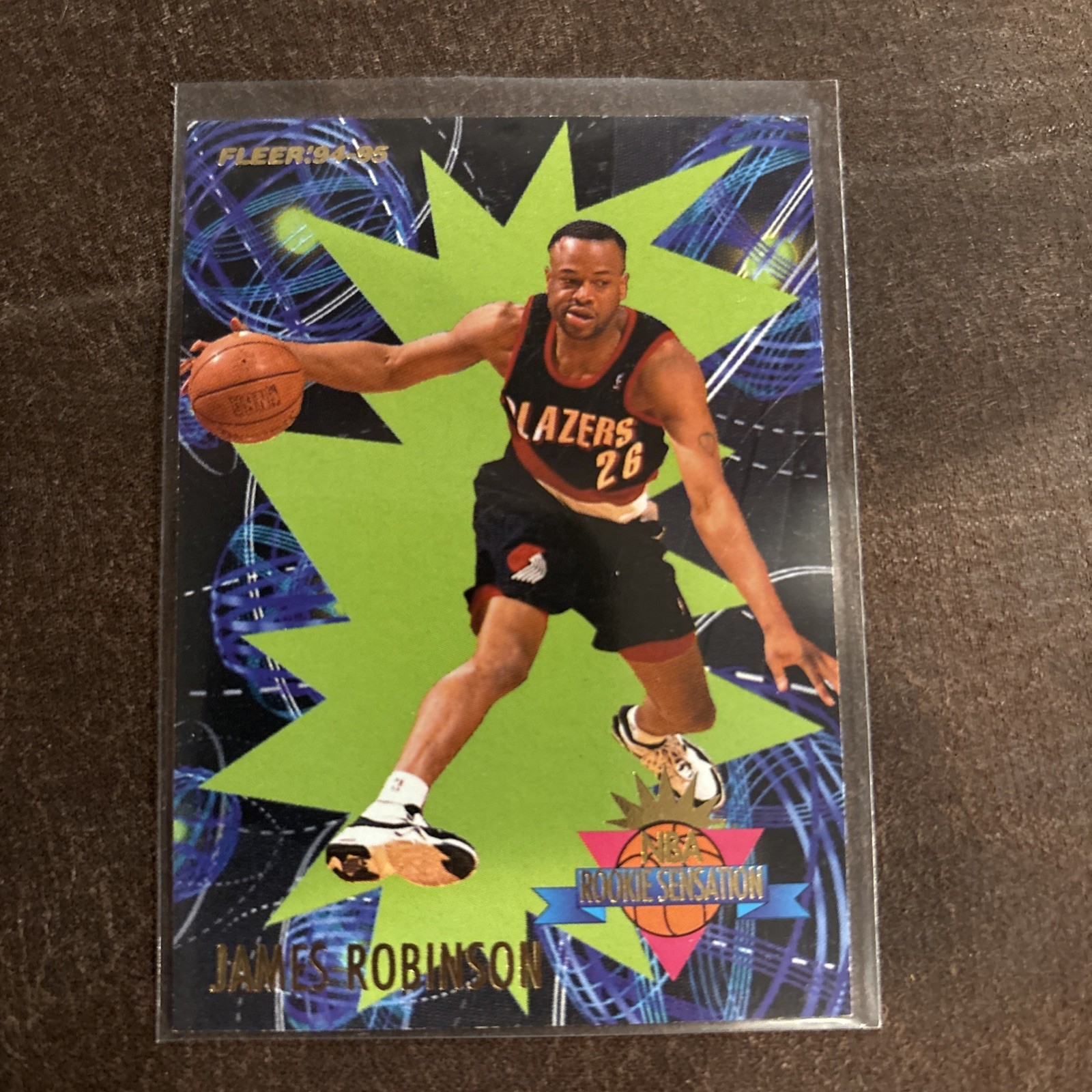JAMES ROBINSON 1994-95 FLEER ROOKIE SENSATIONS #21 BLAZERS