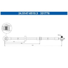 2x Bremsschlauch vorne für Audi A2 8Z0 | 24342676