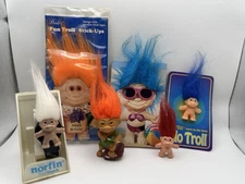 Vintage Norfin Troll Doll Stationary Lot Including Watch Pencil Sharpener Etc