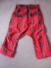 Rundholz Hauptlinie Hose S XS kiss Lagenlook rot kariert