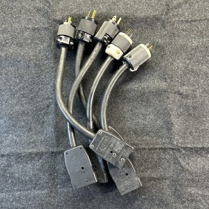 Hubbell Edison Male to Stage Pin Female Adapter 600V Power Cable 1 ft Lot Of 5