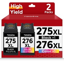 PG-275XL CL-276XL 2-Pack 275XL 276XL Black/Color, Black, Color