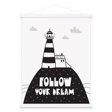 Benjia 18x24 Magnetic Light Wood Poster Frame Wall Hanging Picture Art Canvas