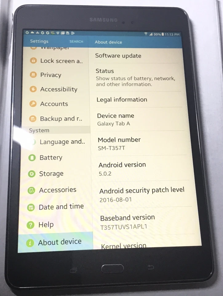 Samsung Galaxy Tab A 8.0 (2015) - 8 in - Gray - 16GB - (T-Mobile) - works great - Image 4 of 4
