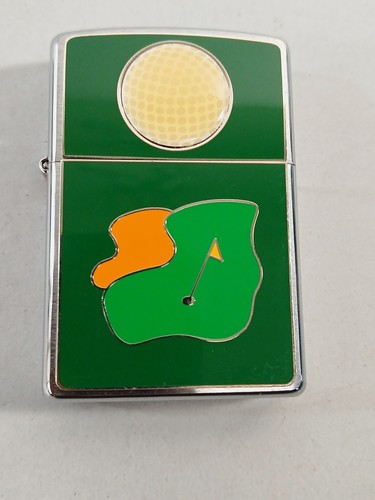 ZIPPO Golf Course Greens Keeper Brushed Chrome Lighter Unfired 2002 READ