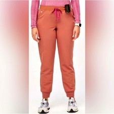 FIGS Women's Zamora Scrub Jogger Pants Terracotta Orange Size Small Petite