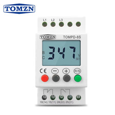 3 Phase Din Rail Adjustable under over Voltage Protector Voltage Monitoring Sequ