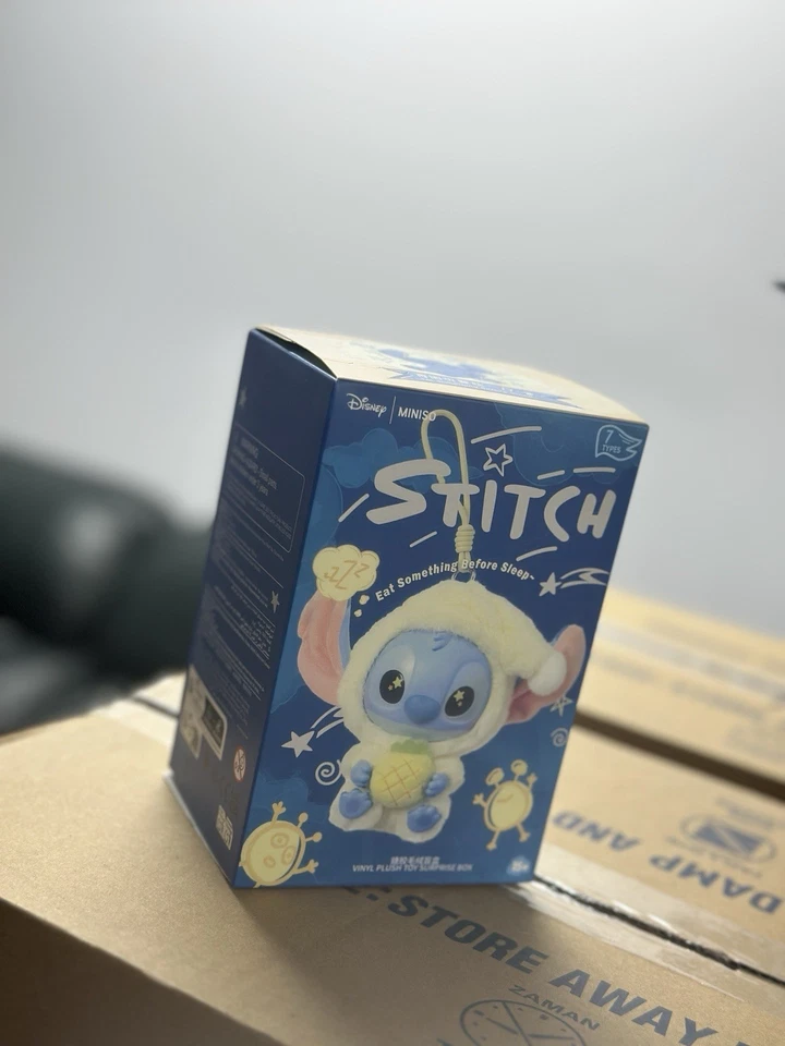 Miniso Stitch Eat Something Before Sleep Series Disney Figura Vinilo Caja Ciega Foto 2 de 3