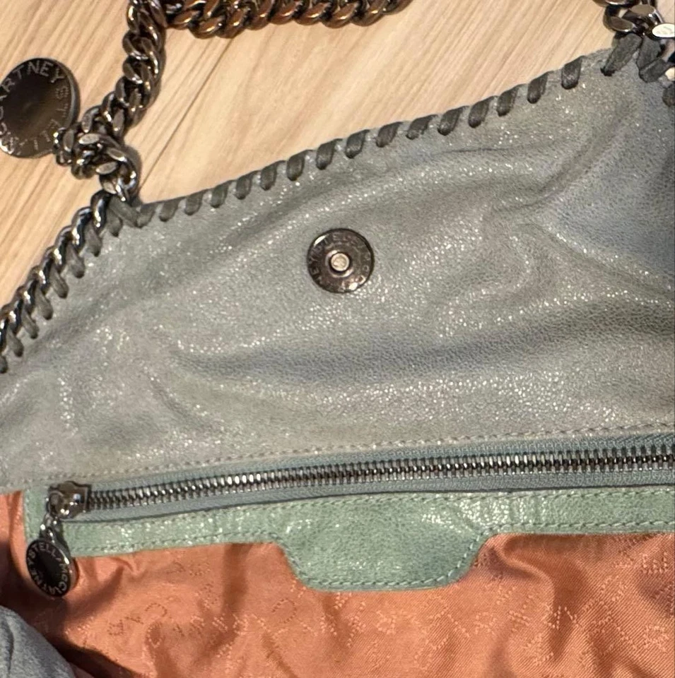 Auténtico bolso de hombro de cuero sintético Stella Mccartney Falabella gris hielo para mujer 127859 Foto 2 de 4