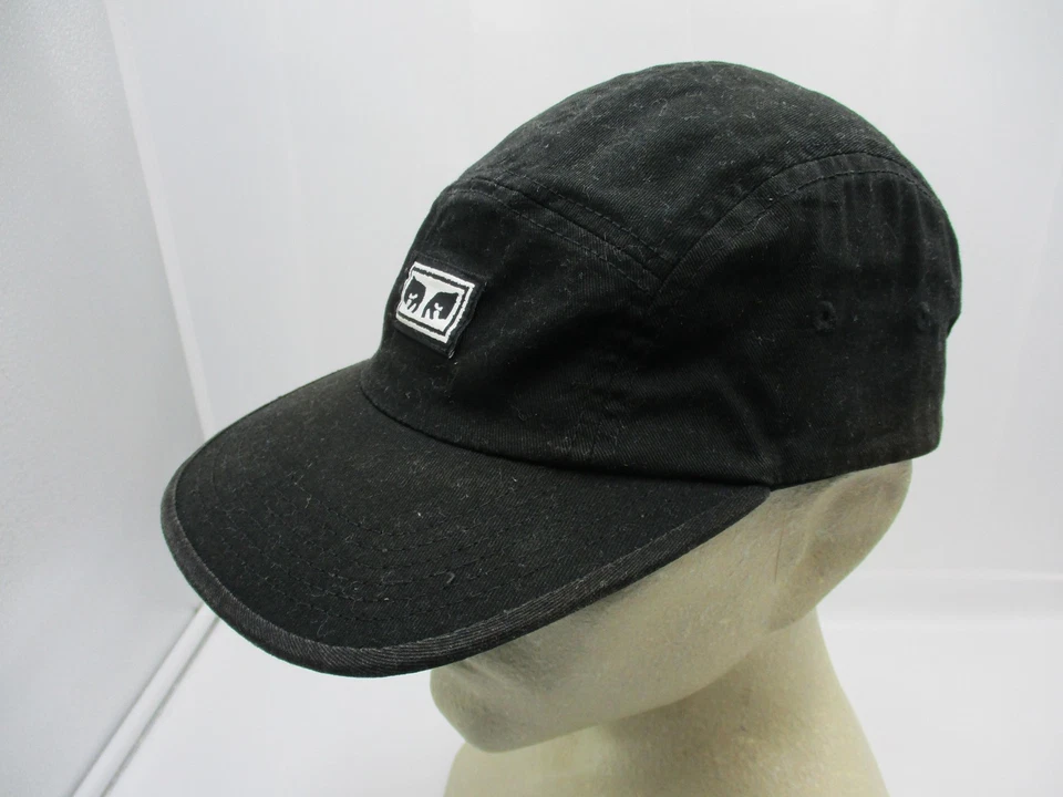 Sombrero Obey de colección correa para hombre grande negro 5 paneles ciclismo ropa de calle patín Foto 4 de 4