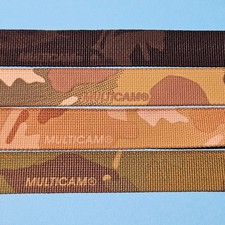1" 55301 Double Sided Multicam Nylon Webbing by the yard Black, Arid, Tropic
