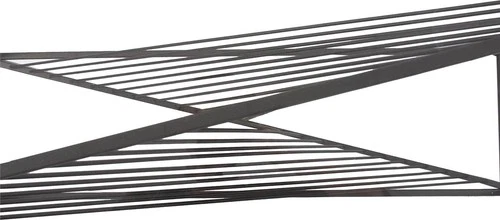 Elegant Optical Twist Console Table in Matte Graphite - Picture 2 of 6