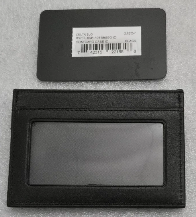 TUMI Delta SLG #93707-1041/0118659D-ID Slim Card Case ID 2.75" x 4" Black - Image 2 of 2