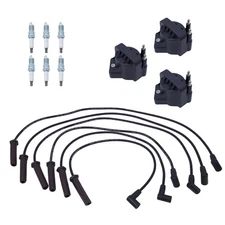 Pack 3X Ignition Coil 6X Spark Plug & Wireset for Chevy Buick Pontiac 3.8L DR39