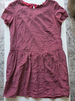 Madewell Ascot Tile Silk A-Line Dress Pockets Lined Keyhole Sz 6