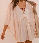 Free People Free-Est As You Are Romper Flutter Sleeves Crochet Ruffle S 287471 — photo 1