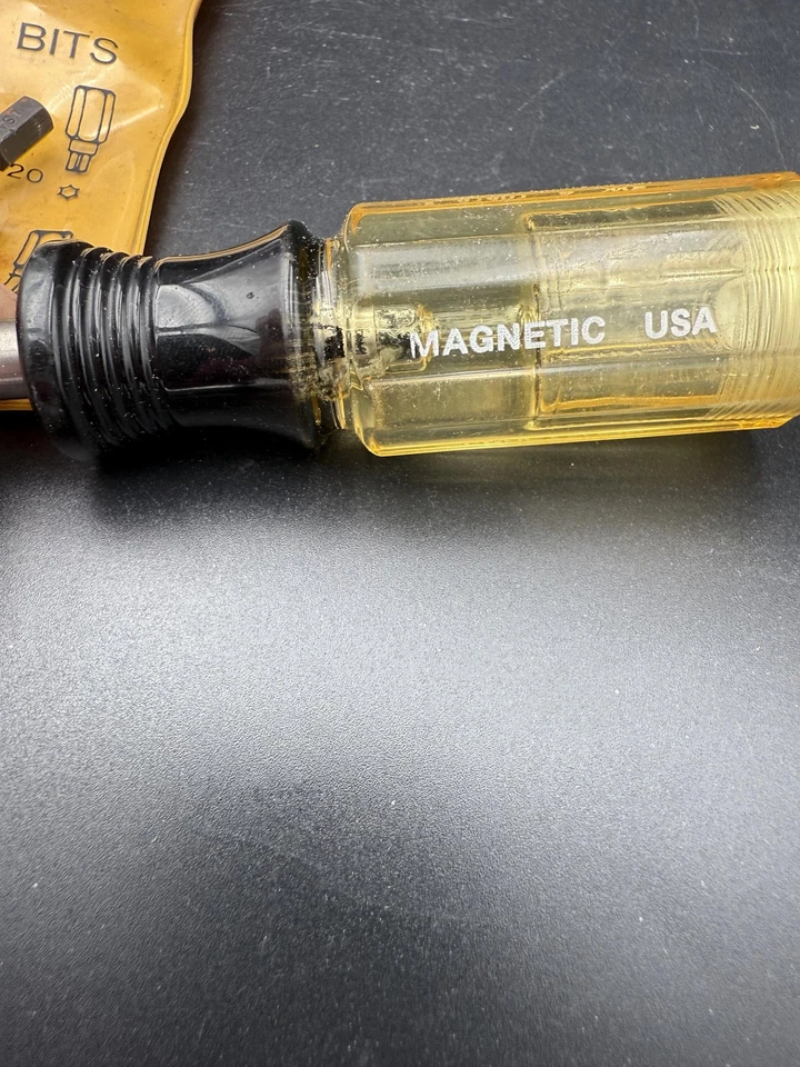 Sears Craftsman NOS USA 41401 Magnetic Bit Screwdriver 4 Torx Bits RARE DBL LNE - Image 2 of 4