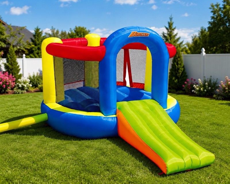 Banzai 35614 Inflatable Jump & Slide Bouncer Bounce House Outdoor