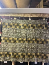 Antique Stroock Wool Horsehair Buggy Carriage Lap Blanket Leopard Print 60"x69"