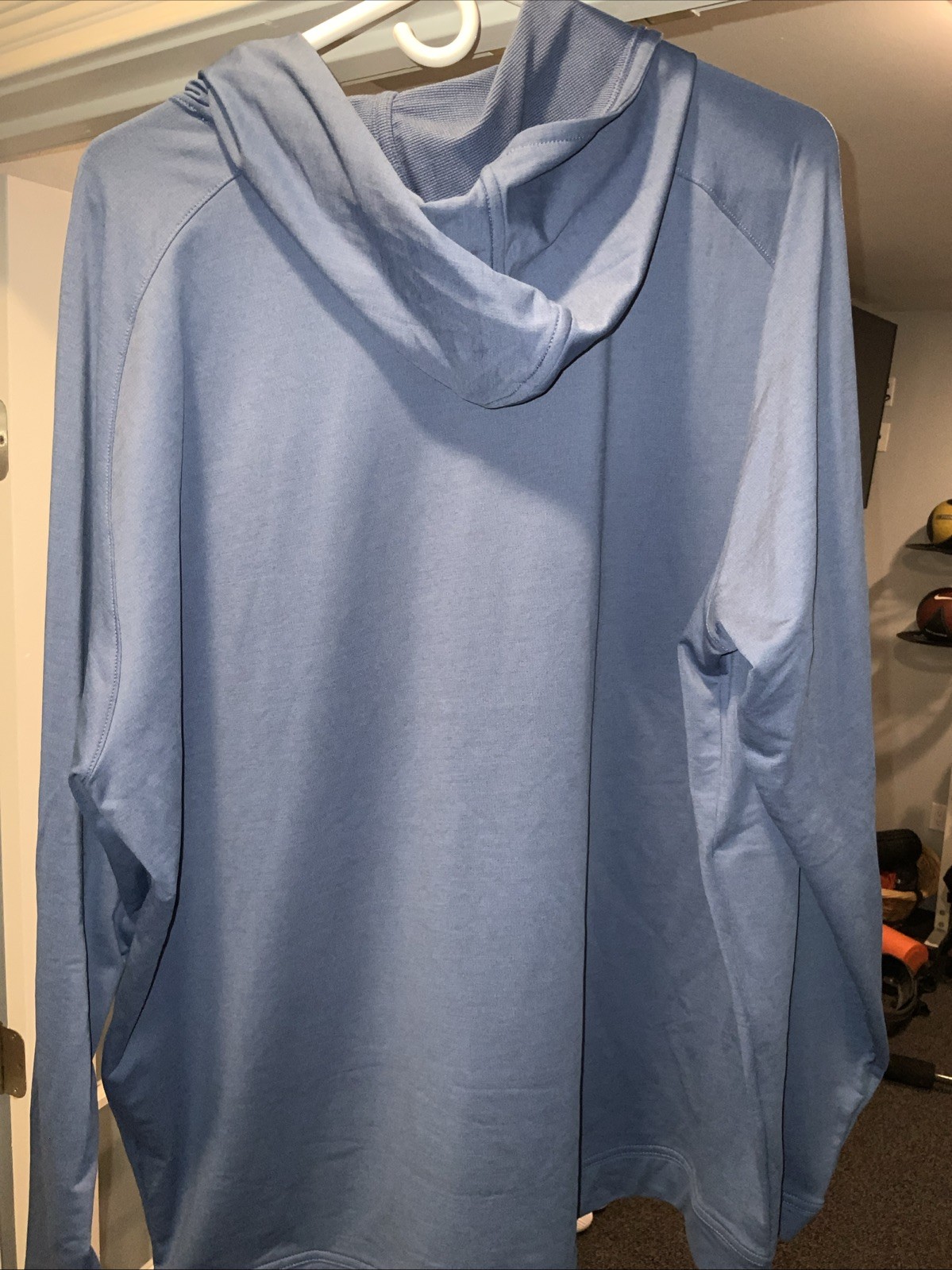 Peter Millar Pine Performance Hoodie Blue Xxl MS2… - image 4