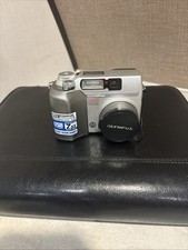 Olympus C-3020 Zoom 3.2MP Digital Camera - Metallic Silver Screen Damaged.