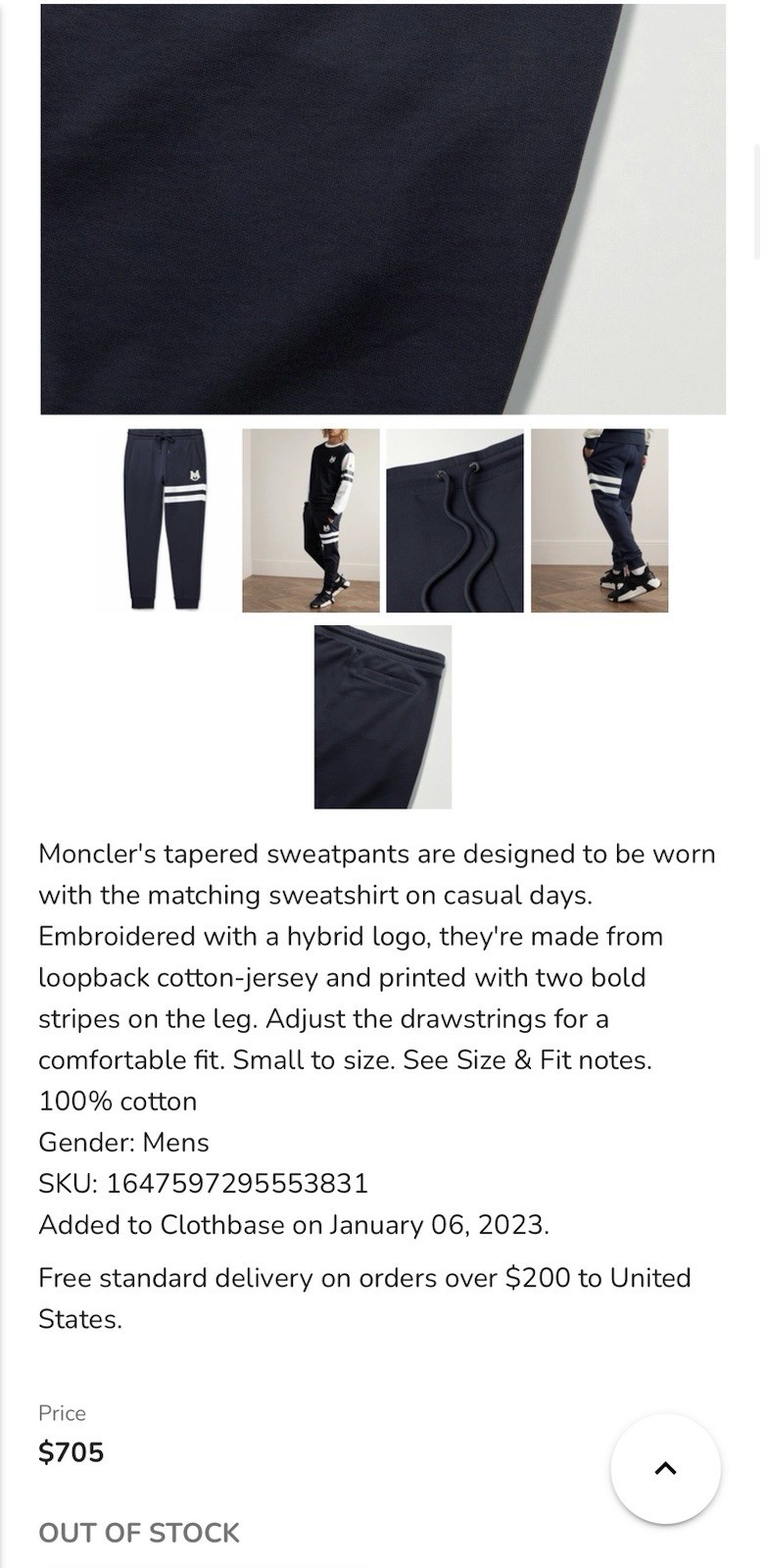 Rare Moncler Tapered Logo-Appliquéd Stripes Cotton Pants And Sweater thumbnail 17