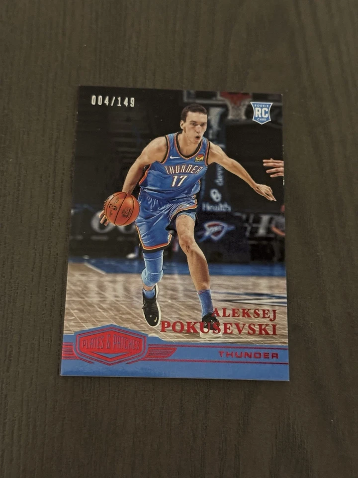 2020-21 Panini Chronicles Plates & Patches Red /149 ALEKSEJ POKUSEVSKI Rookie RC - Image 3 of 4