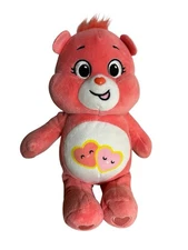 Care Bears Plush Pink Love-A-Lot 9" Bear 2021 Basic Fun Pre Owned