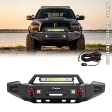 Aaiwa Steel Front Bumper For 2002-2005 Dodge Ram 1500 Wwinch Platelightwiring