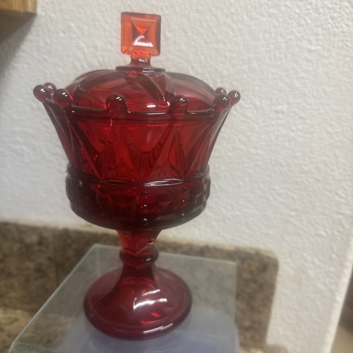 Vetro Fostoria Vintage Collezione Corona Windsor Vetro Calice Rosso Rubino - Foto 3 di 11