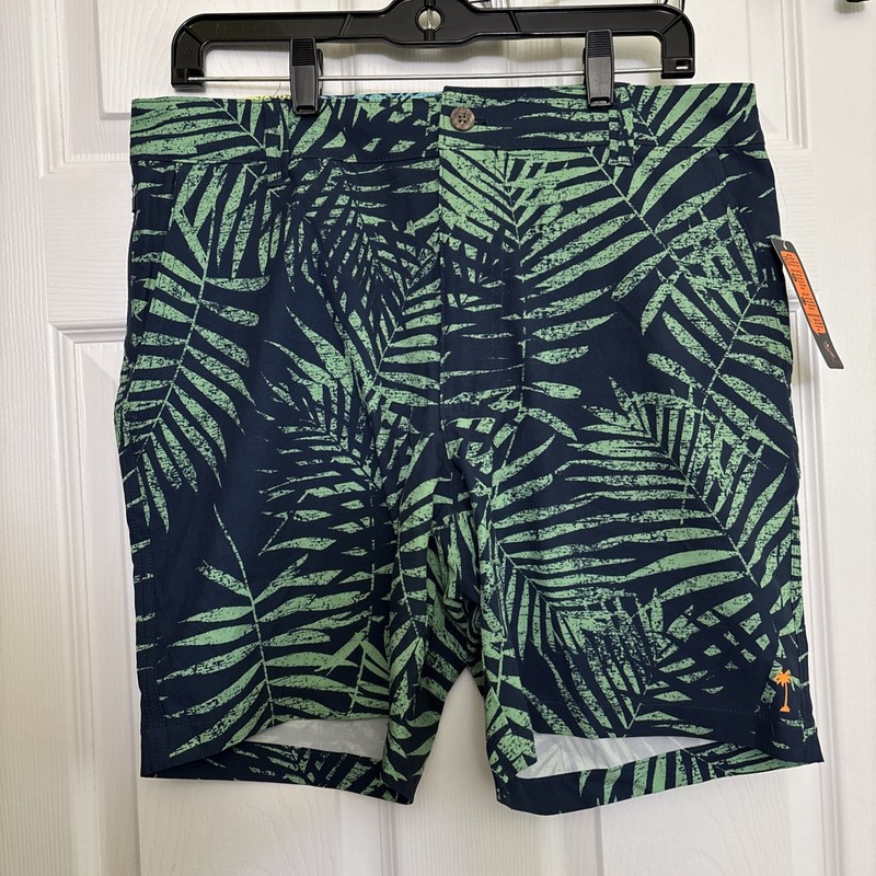 Margaritaville Green Navy Shorts Size 32 x 7 Casual Men’s Green NWT MSRP $35
