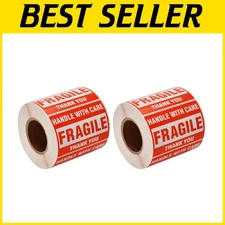 Pack of 4 Rolls - Fragile Handle with Care Labels
